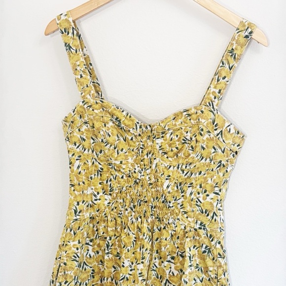 FREE PEOPLE Dandelion Yellow Mini Dress With Pockets Sleeveless Size Small - Picture 3 of 9